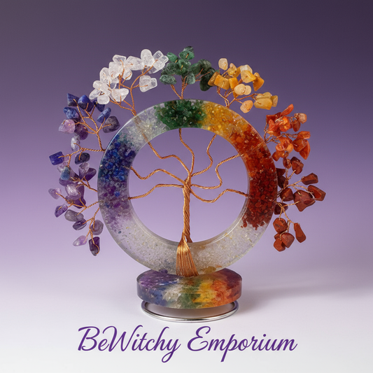 Exact chakra tree of life with clean professional styling and BeWitchy Emporium watermark