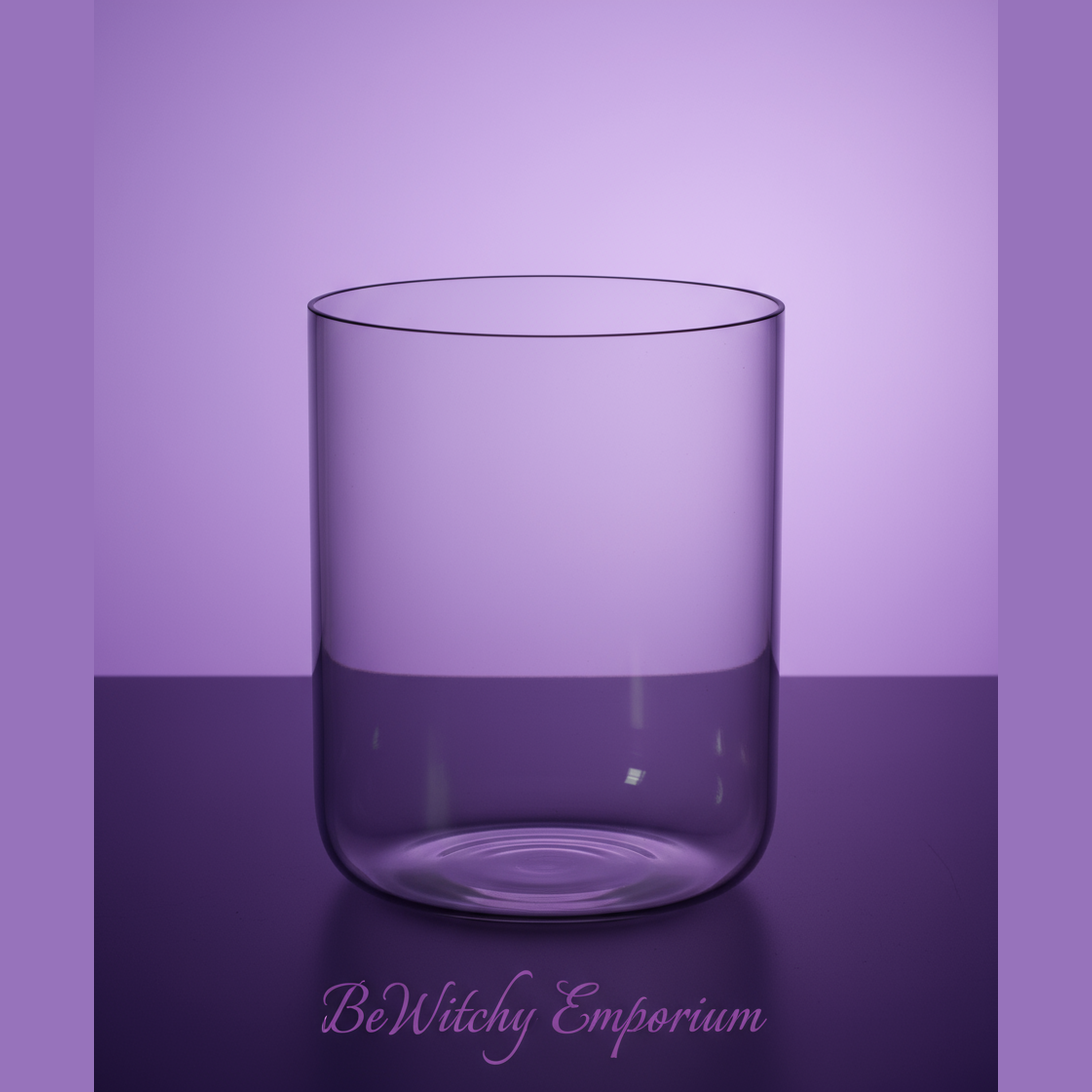 Exact clear glass cylinder vase with clean professional styling and BeWitchy Emporium watermark