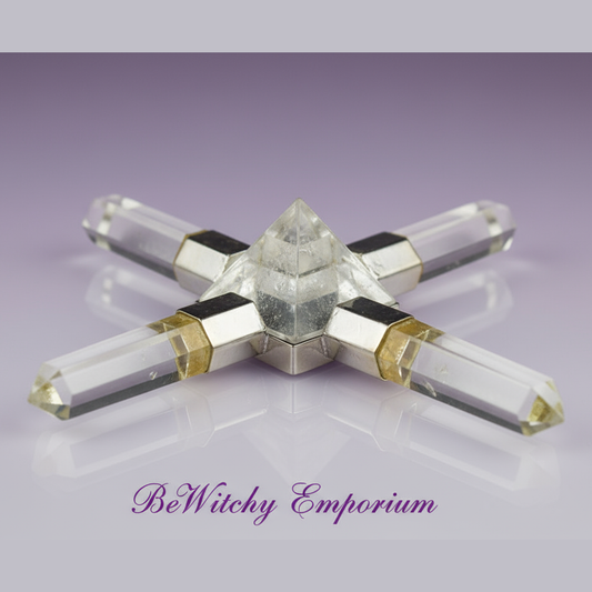 Exact clear quartz energy generator with clean professional styling and BeWitchy Emporium watermark