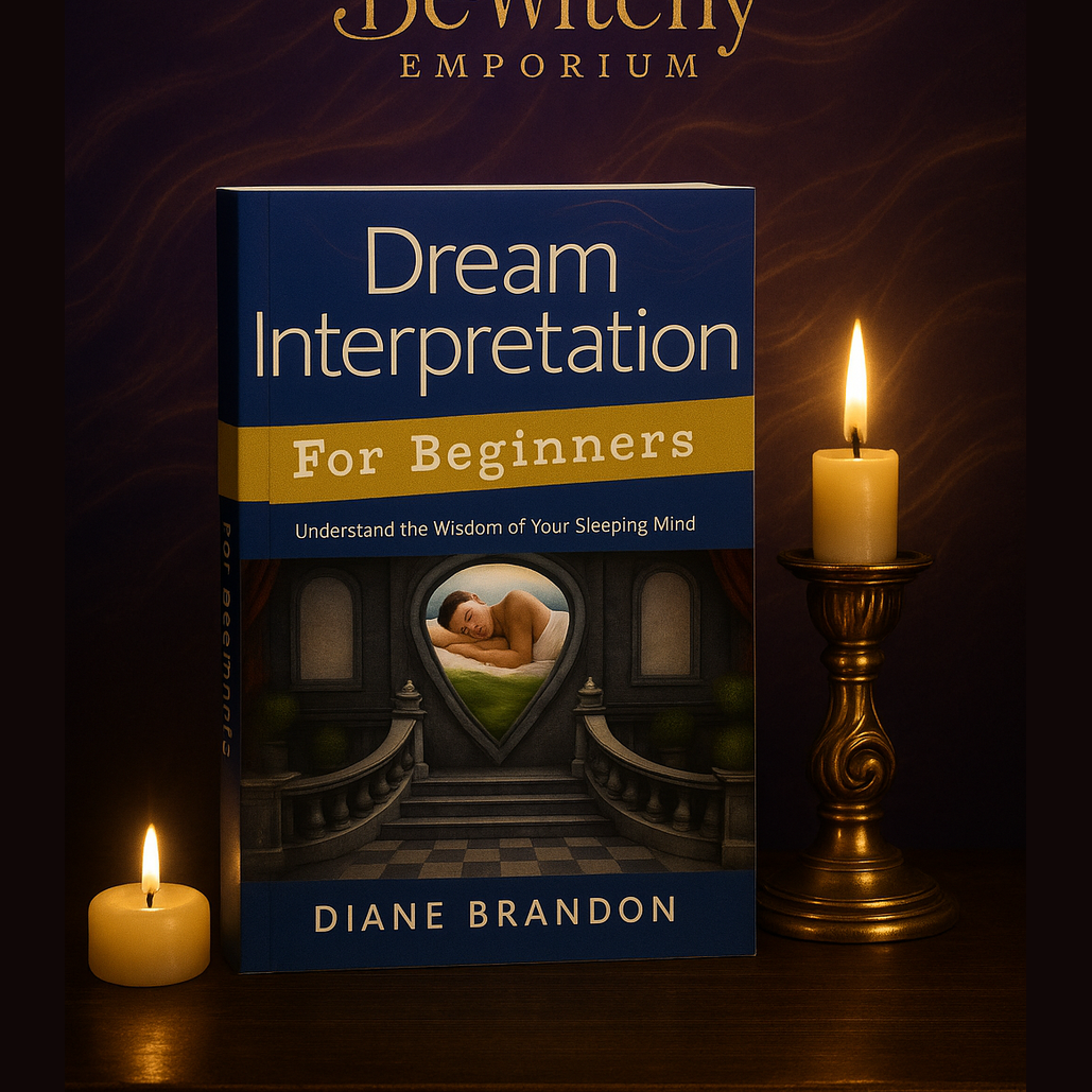 Exact Dream Interpretation book with premium magical ambiance and BeWitchy brand purple tones