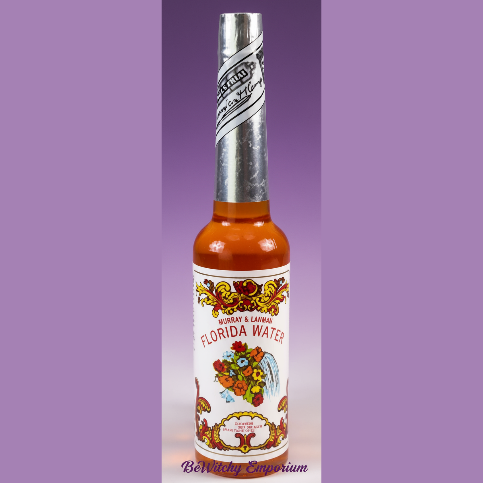 Exact Florida Water cologne bottle with clean professional styling and BeWitchy Emporium watermark