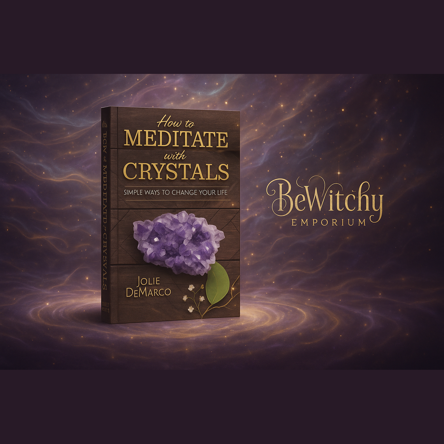 Exact How to Meditate with Crystals book with peaceful meditation energy effects