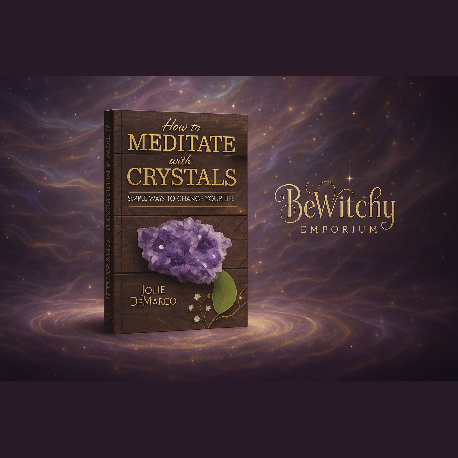Exact How to Meditate with Crystals book with peaceful meditation energy effects