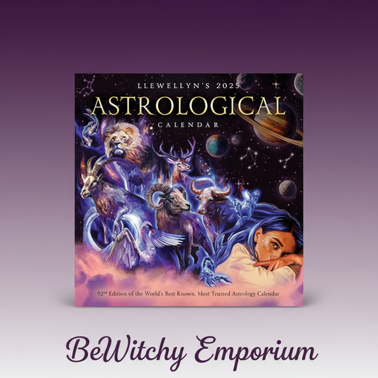 Exact Llewellyn's 2025 Astrological Calendar with clean professional styling and BeWitchy Emporium watermark