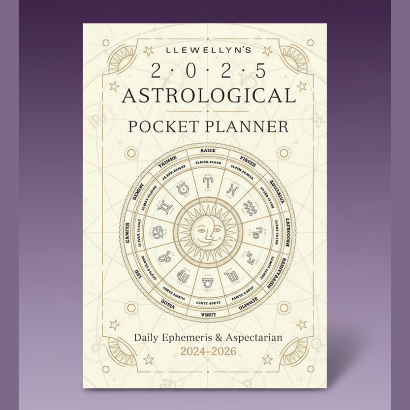 Exact Llewellyn's 2025 Astrological Planner with clean professional styling and BeWitchy Emporium watermark