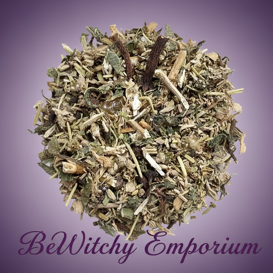 Exact loose herbal blend with clean professional styling and BeWitchy Emporium watermark