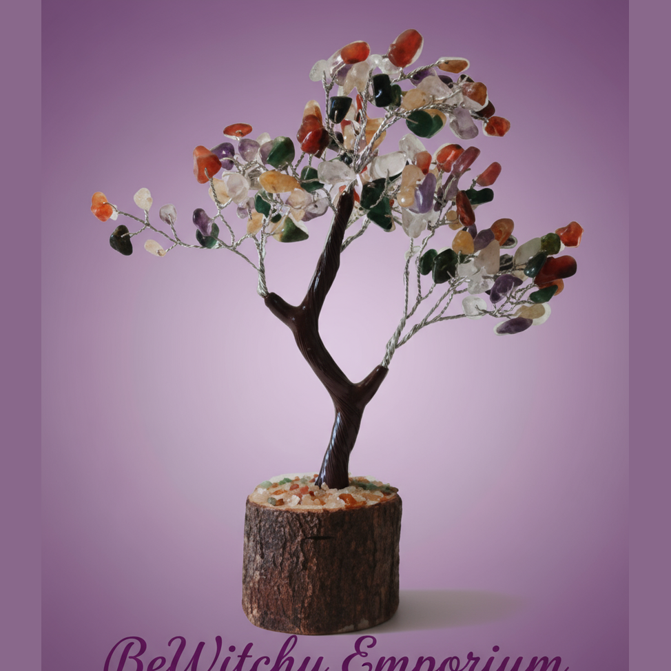 Exact mixed gemstone tree with clean professional styling and BeWitchy Emporium watermark