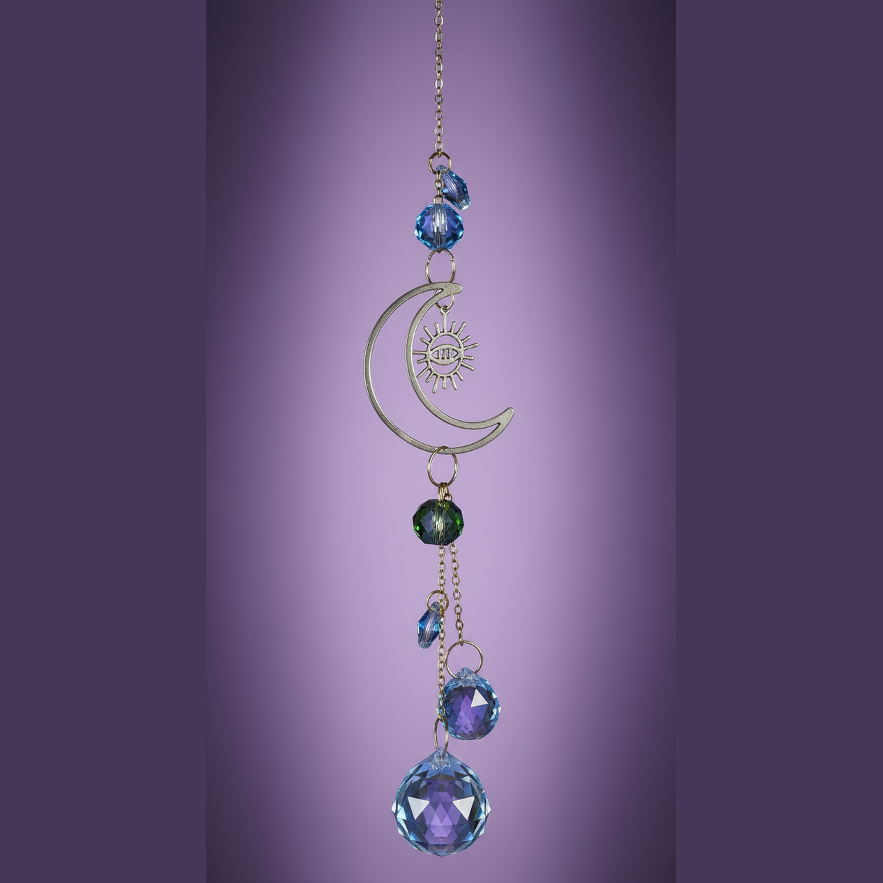 Exact moon and sun suncatcher with clean professional styling and BeWitchy Emporium watermark