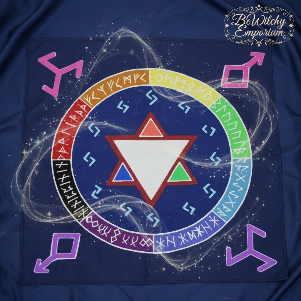 Exact mystical altar cloth with sacred wisdom energy effects
