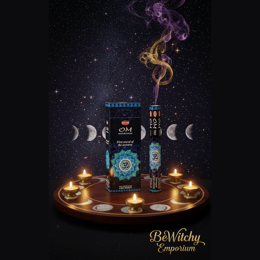 Exact OM incense with professional mystical meditation atmosphere