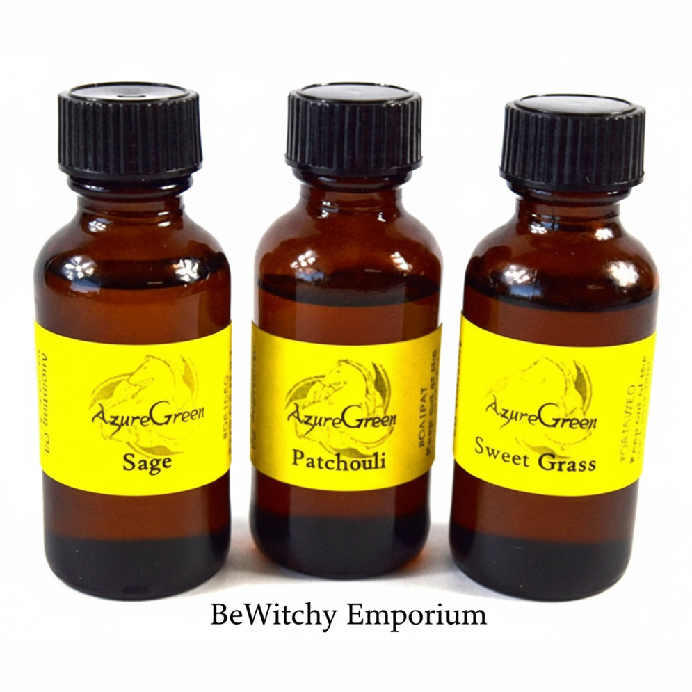 Exact original Azure Green essential oils trio with branding