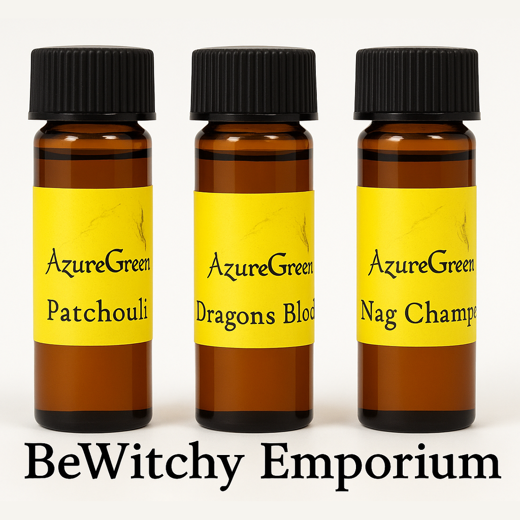 Exact original Azure Green essential oils with branding