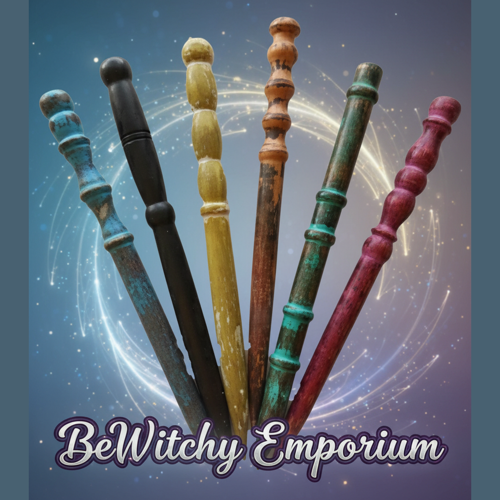 Exact original collection of magic wands with elegant watermark