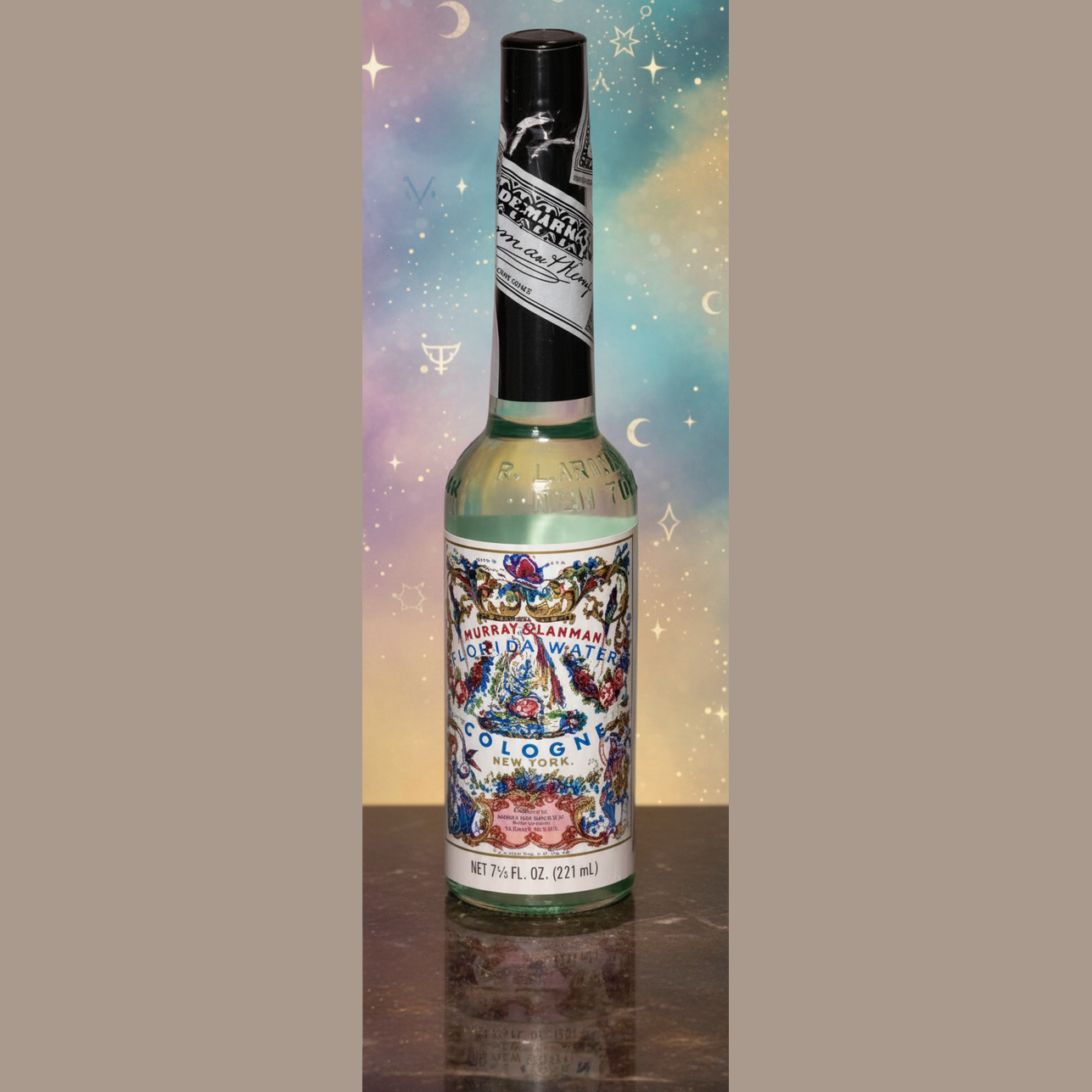 Exact original Florida Water bottle with elegant watermark