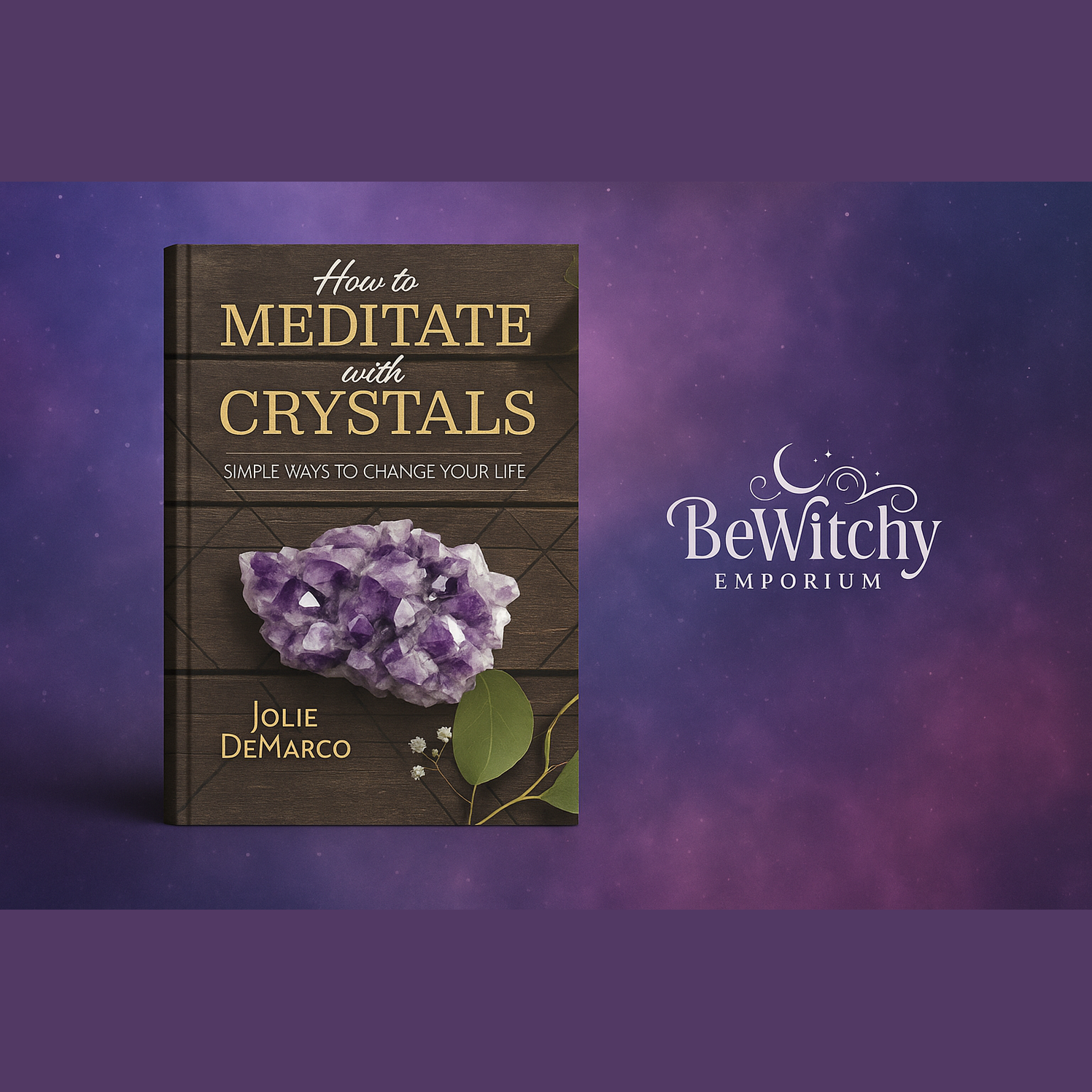 Exact original How to Meditate with Crystals book with elegant composition