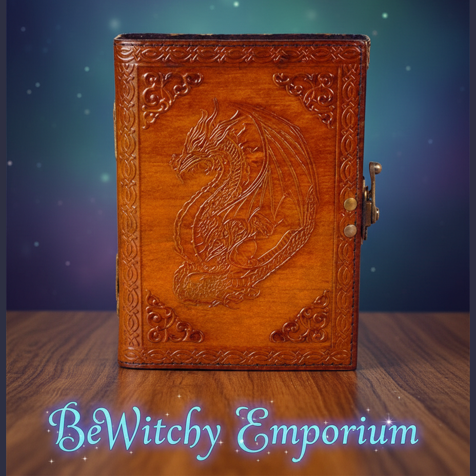 Exact original leather dragon journal with elegant watermark