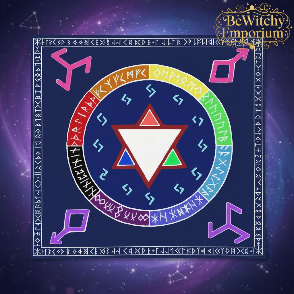 Exact original mystical altar cloth with elegant composition