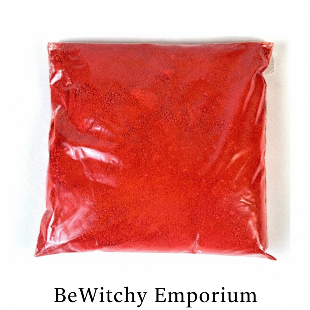 Exact original red powder package with branding