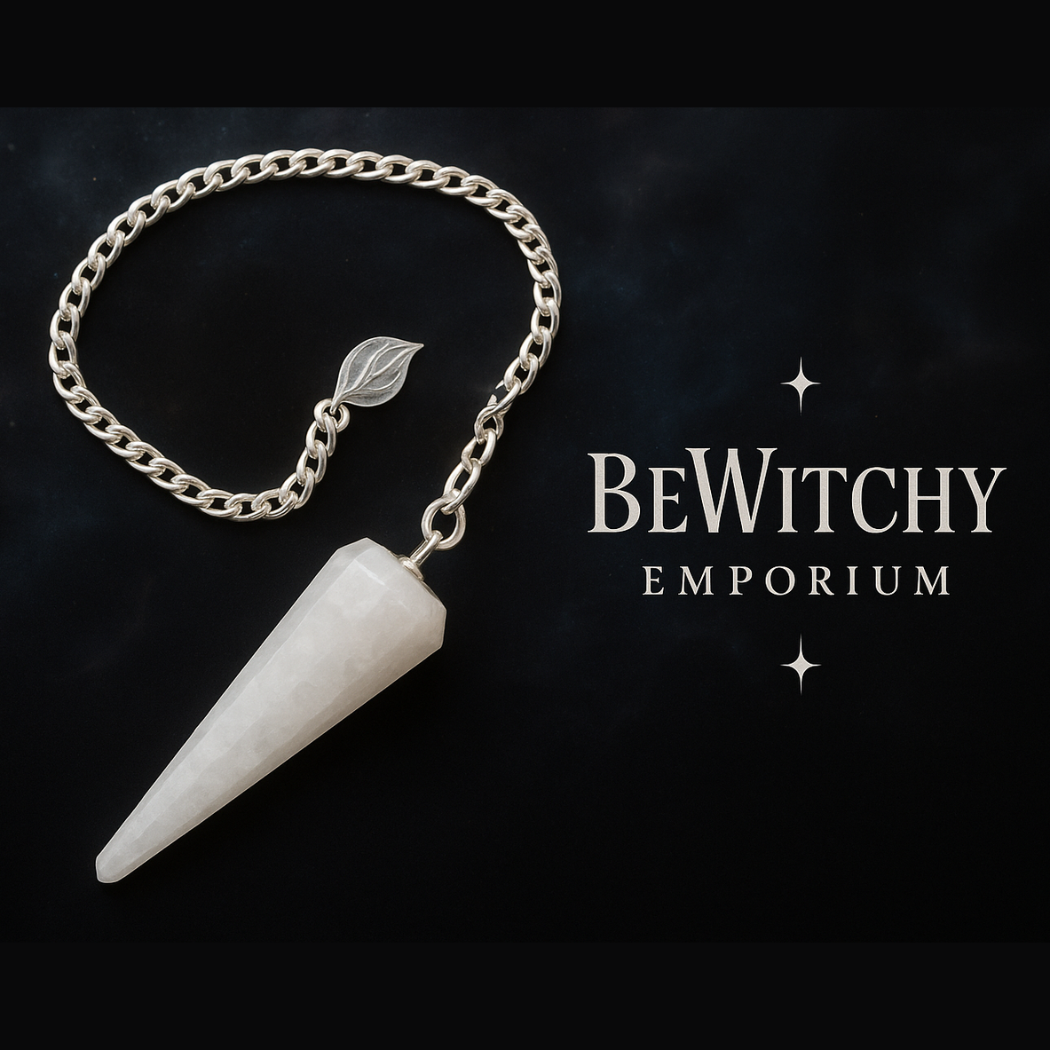 Exact original white crystal pendulum with elegant composition