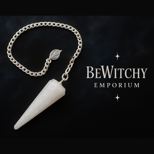 Exact original white crystal pendulum with elegant composition