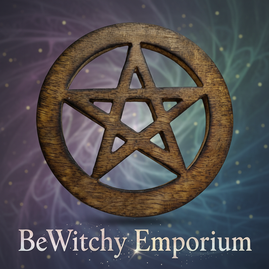 Exact original wooden pentagram wall hanging with elegant watermark