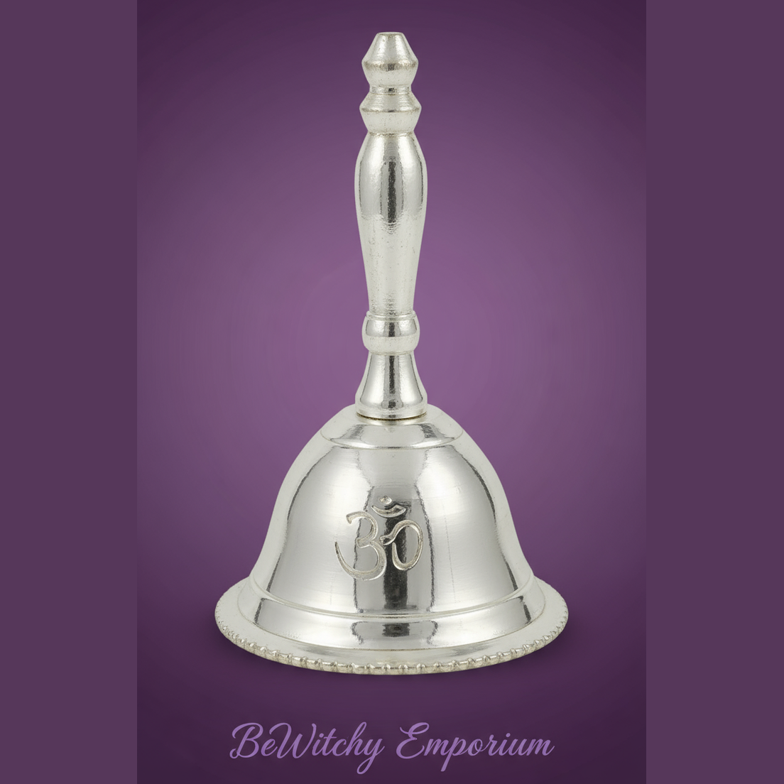 Exact silver altar bell with clean professional styling and BeWitchy Emporium watermark