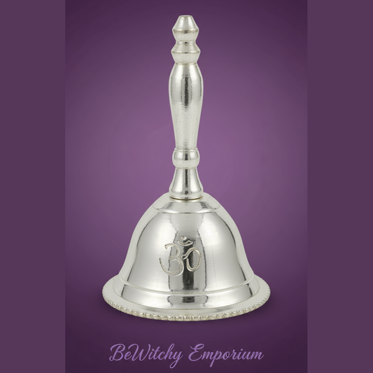 Exact silver altar bell with clean professional styling and BeWitchy Emporium watermark