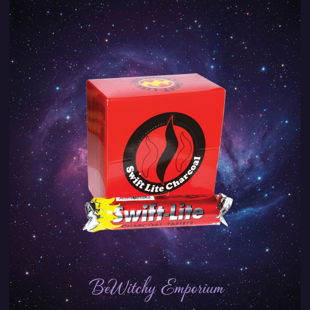 Exact Swift Lite Charcoal box with cosmic mystical styling and BeWitchy Emporium watermark