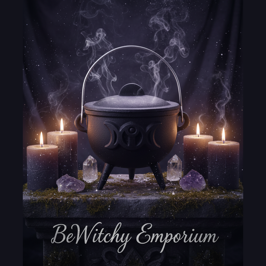 Exact triple moon cauldron with magical goddess effects