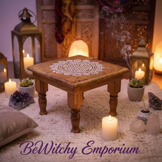 Flower of Life Altar Table - Luxurious Sanctuary