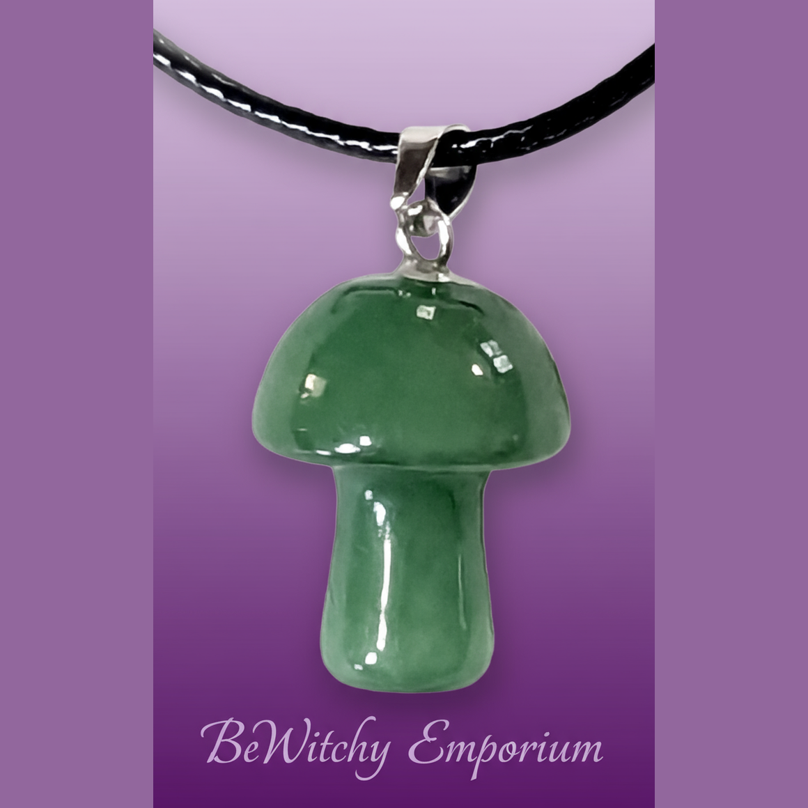 Green Aventurine Mushroom Pendant - Professional Style