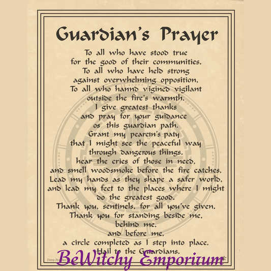 Guardian's Prayer Poster - Clean Professional