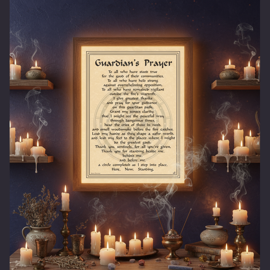 Guardian's Prayer Poster - Luxurious Sanctuary