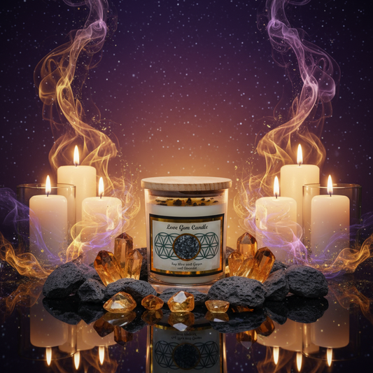 Lava Gem Candle - Mystical Altar Style