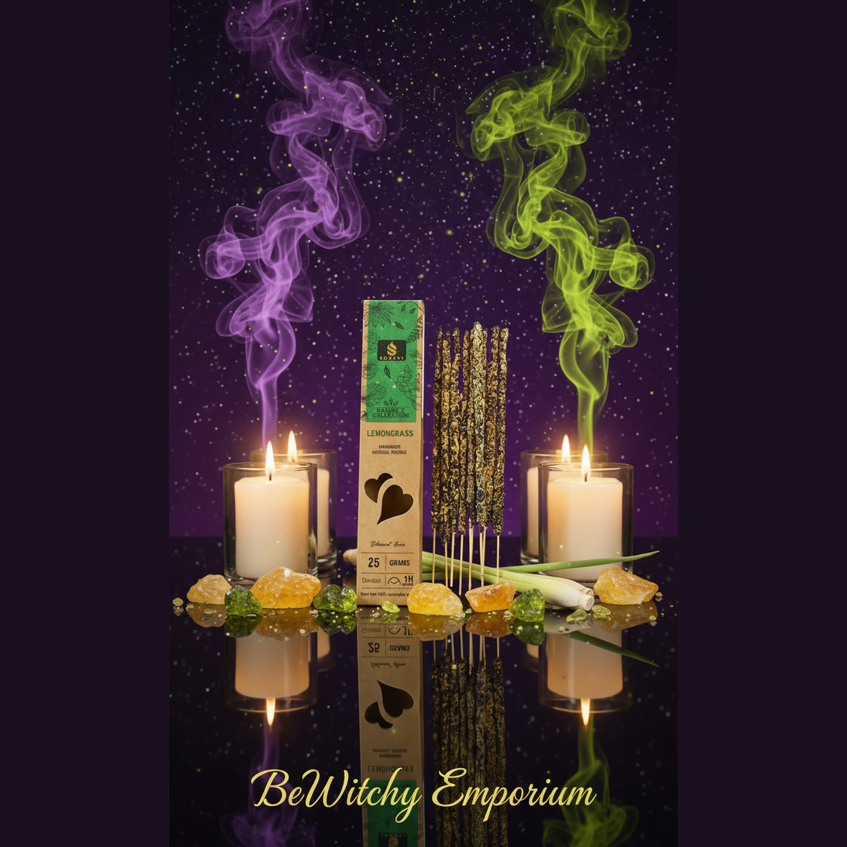 Lemongrass Natural Incense - Mystical Altar Style