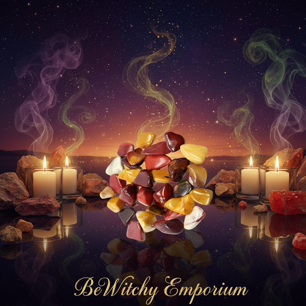 Mookaite Tumbled Stones - Mystical Altar Style