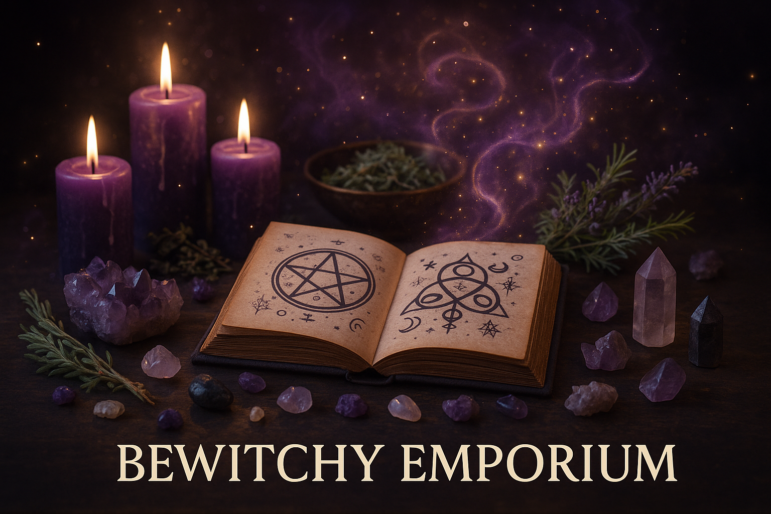 Mystical altar setup for BeWitchy