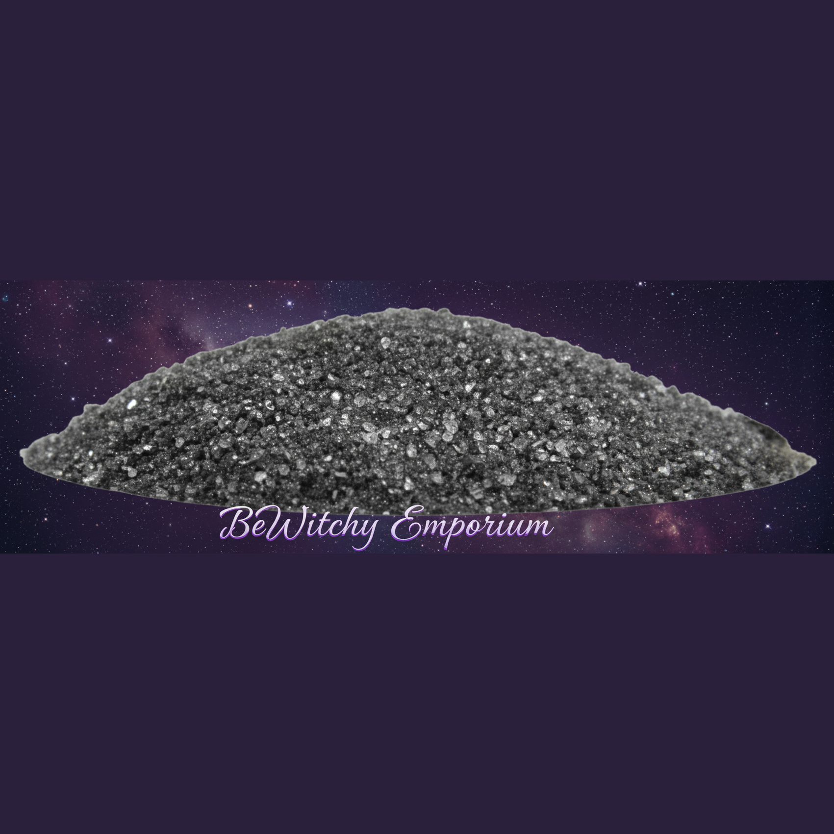 Mystical Starry Night Black Granular Material