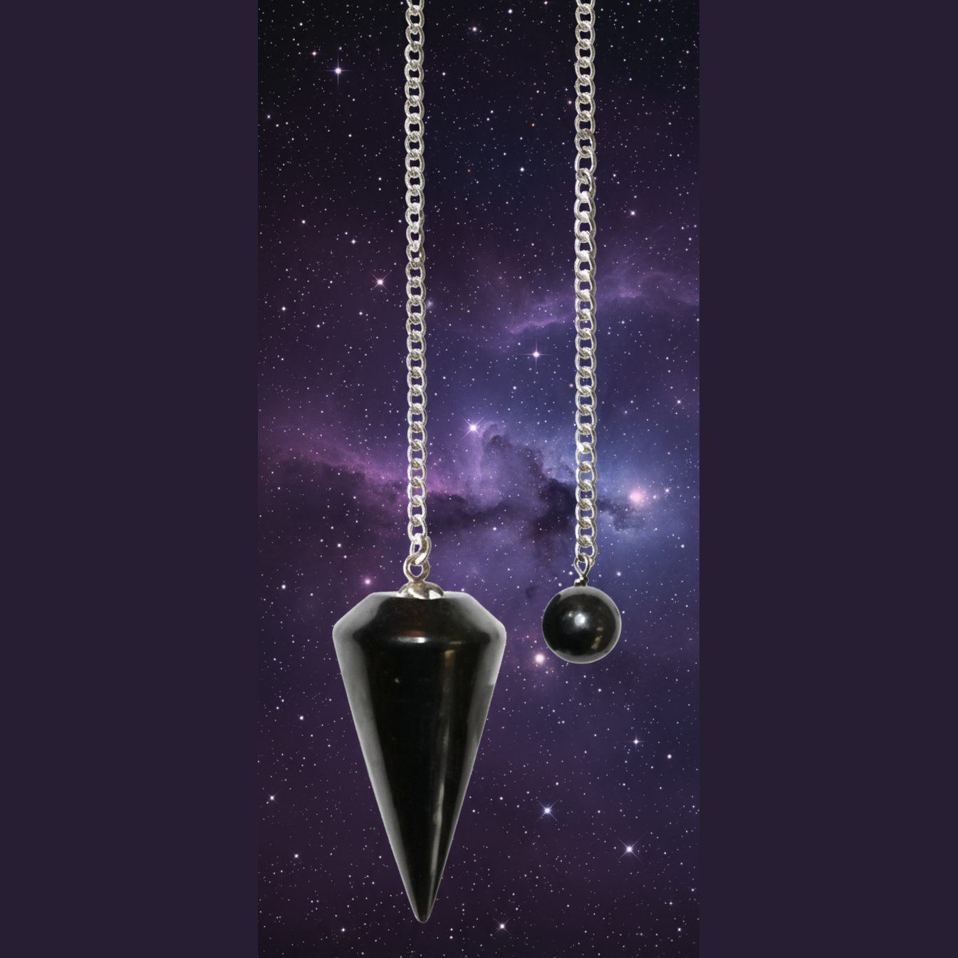 Mystical Starry Night Black Pendulum