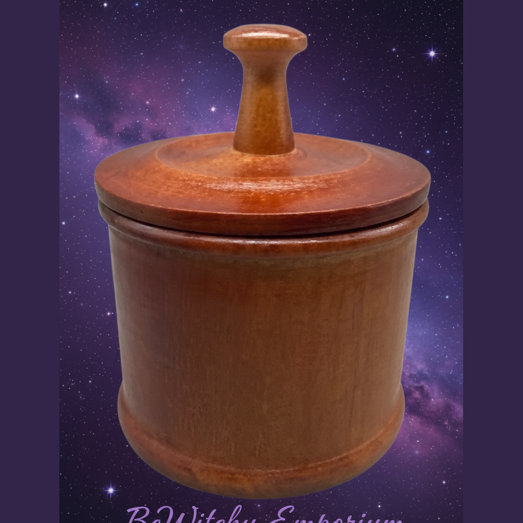 Mystical Starry Night Wooden Jar