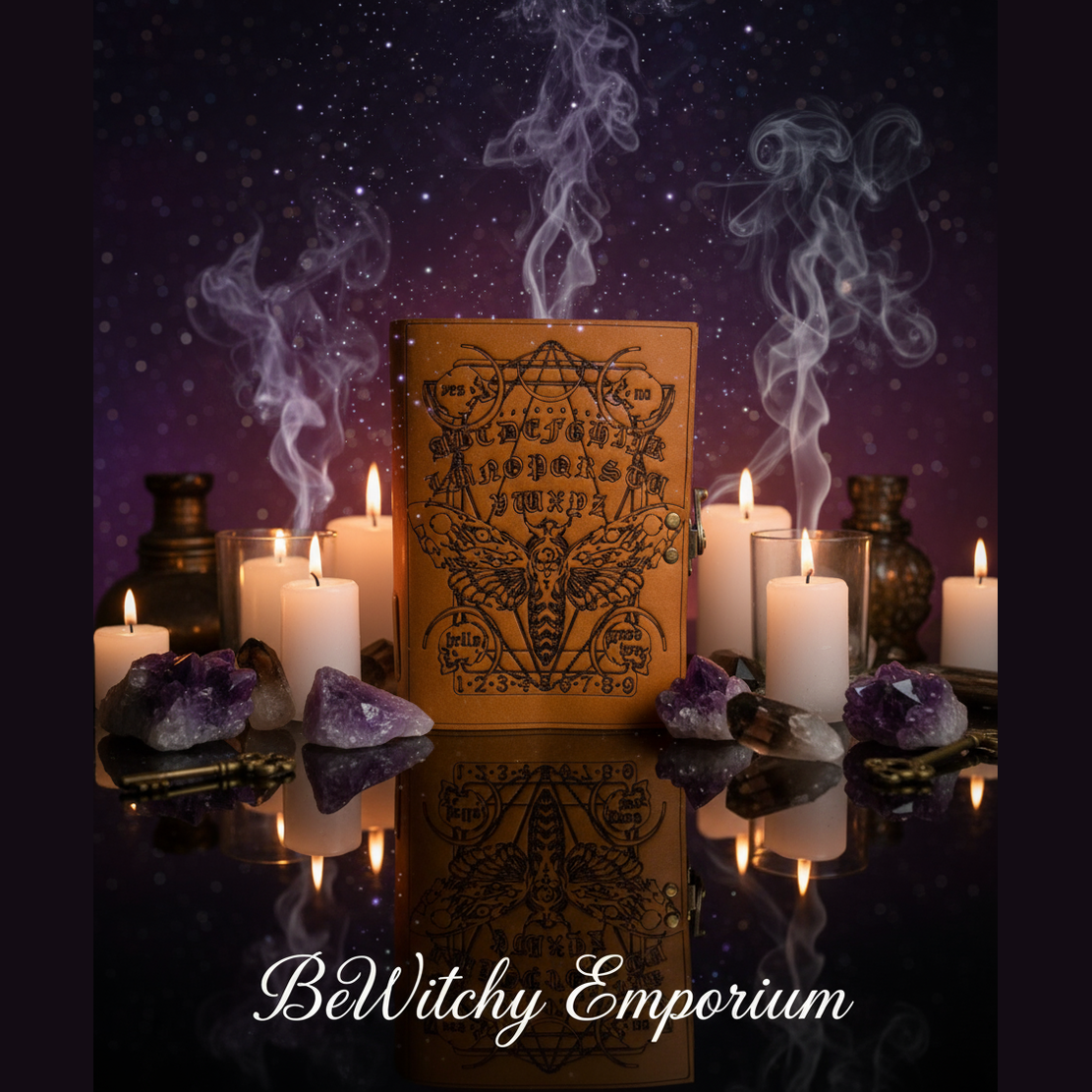 Ouija Board Leather Journal - Mystical Altar Style