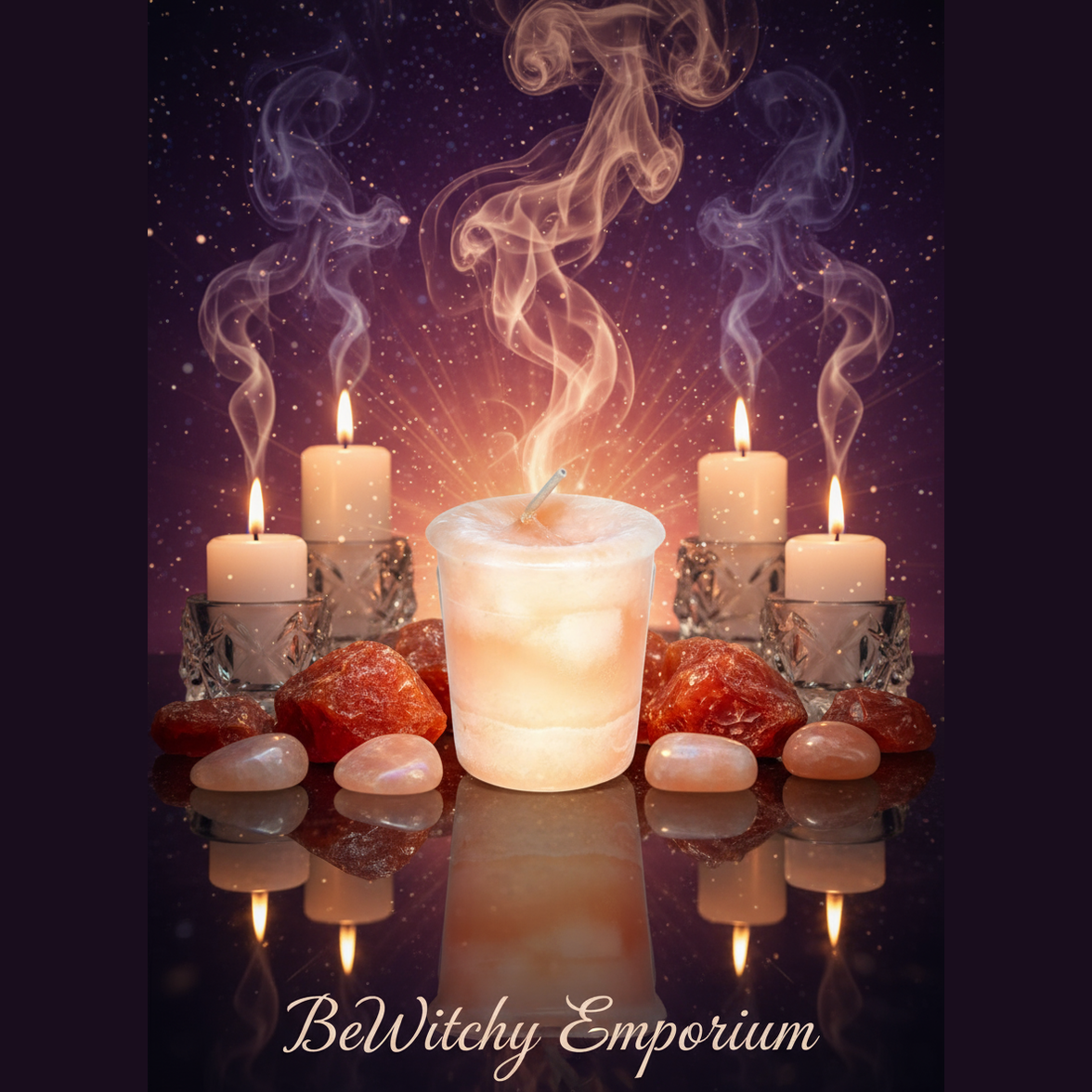 Peach Votive Candle - Mystical Altar Style