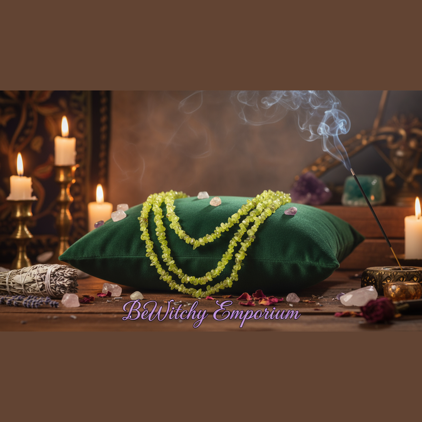 Peridot Chip Necklace - Luxurious Sanctuary