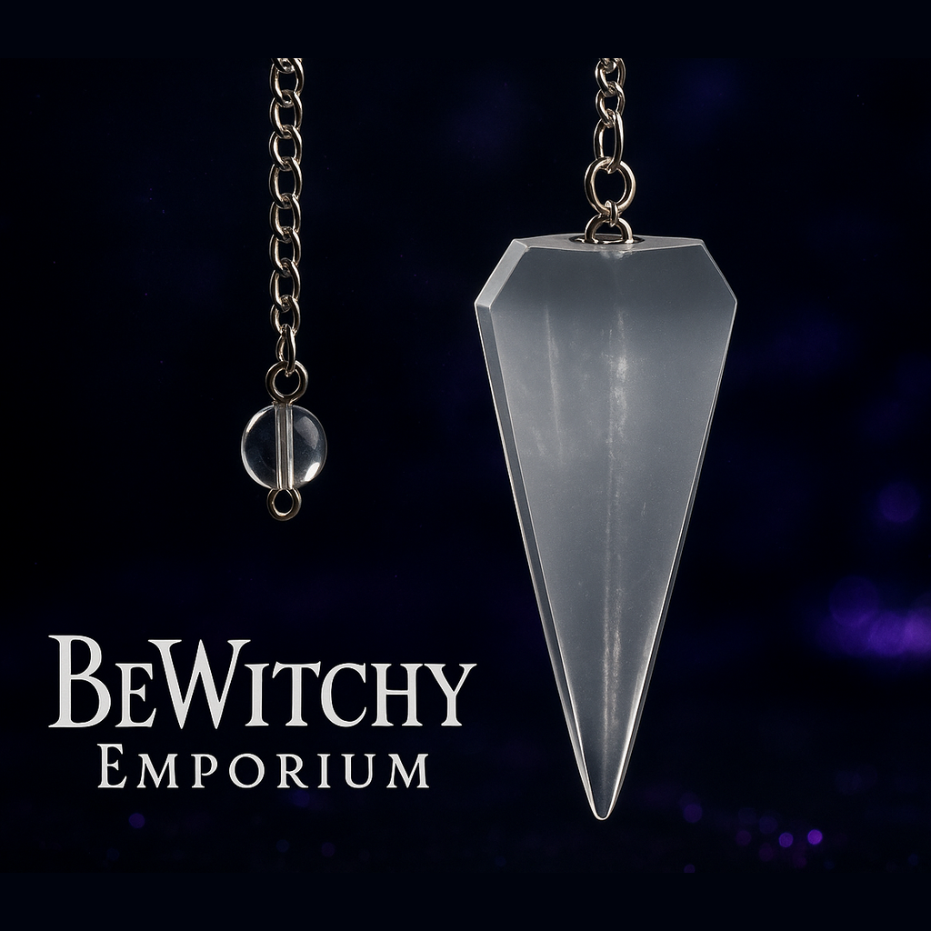 Professional mystical pendulum with BeWitchy Emporium branding