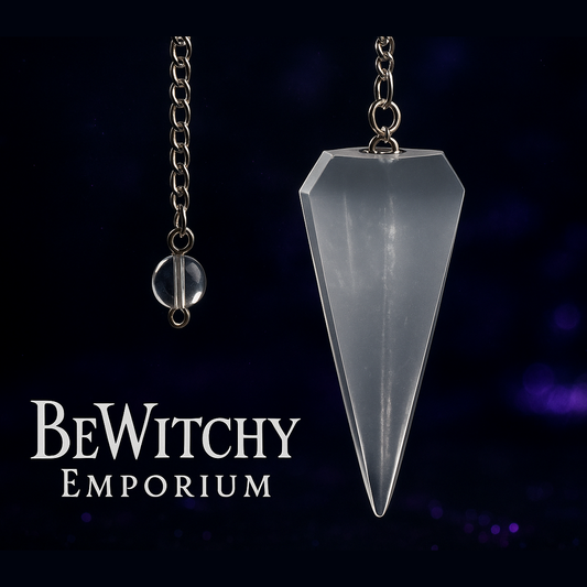 Professional mystical pendulum with BeWitchy Emporium branding
