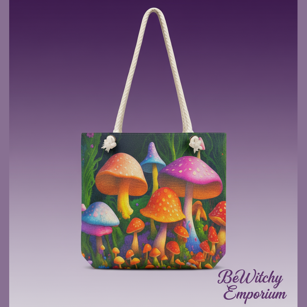 Psychedelic Mushroom Tote Bag - Clean Professional