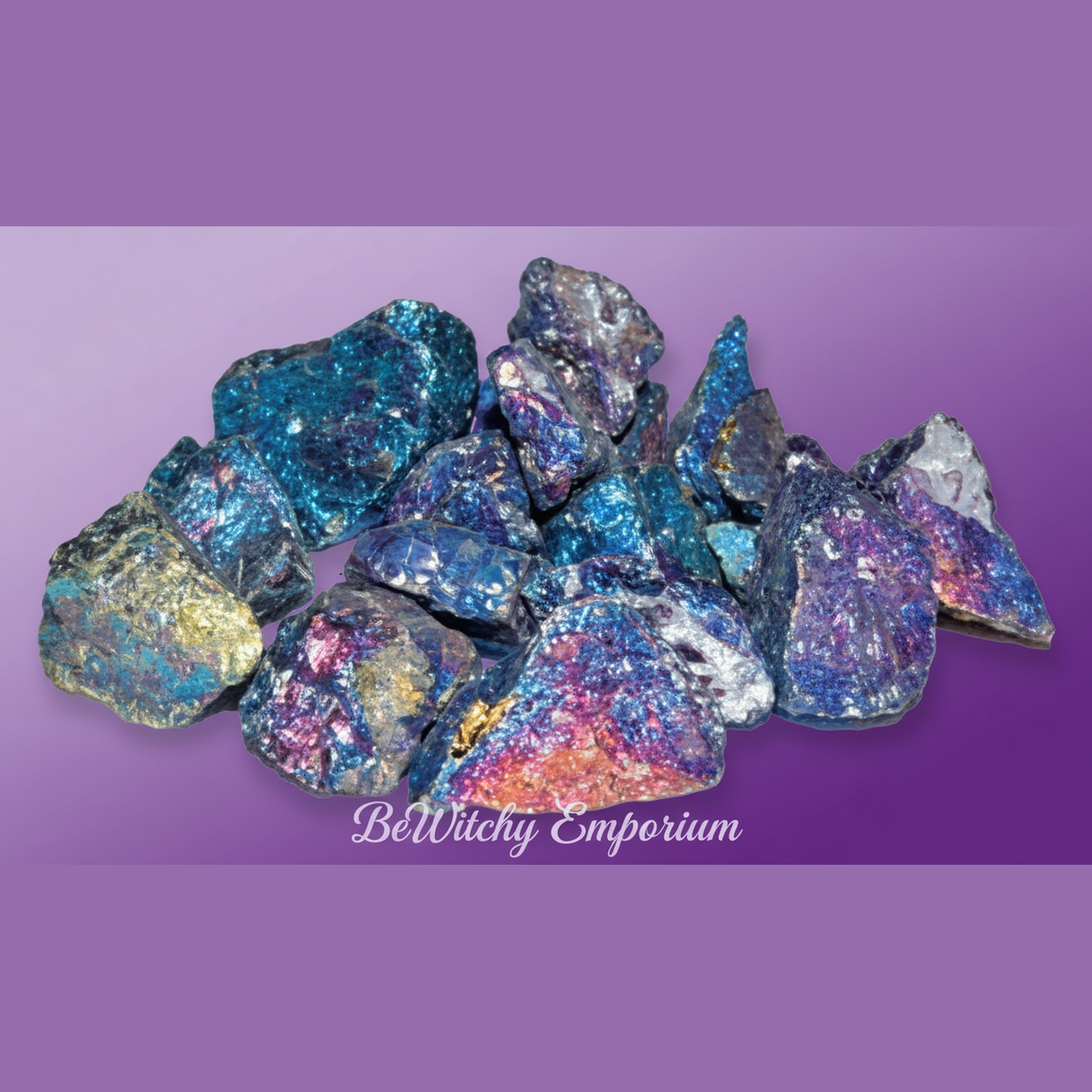 Rainbow Titanium Aura Quartz Crystals - Clean Professional