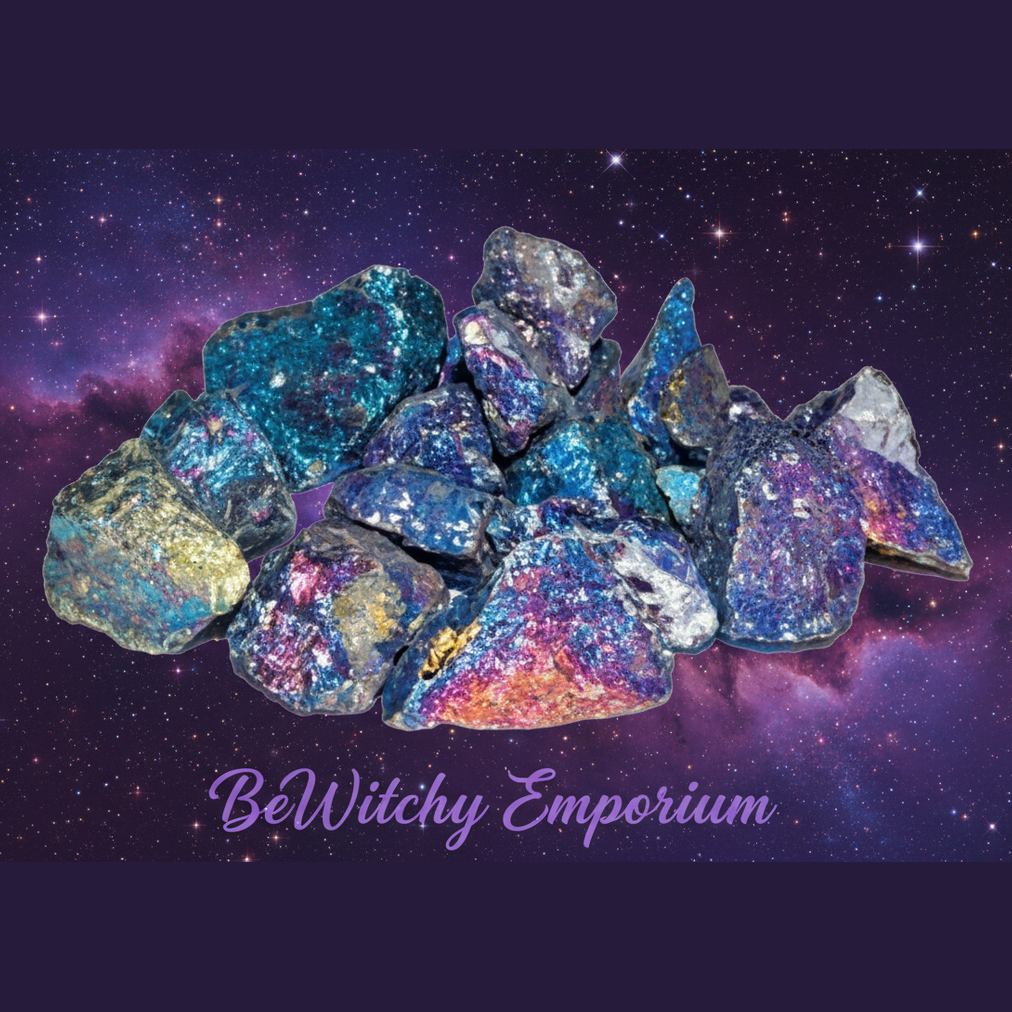 Rainbow Titanium Aura Quartz Crystals - Mystical Starry Night