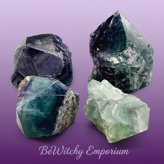 Raw Fluorite Chunks - Professional Style
