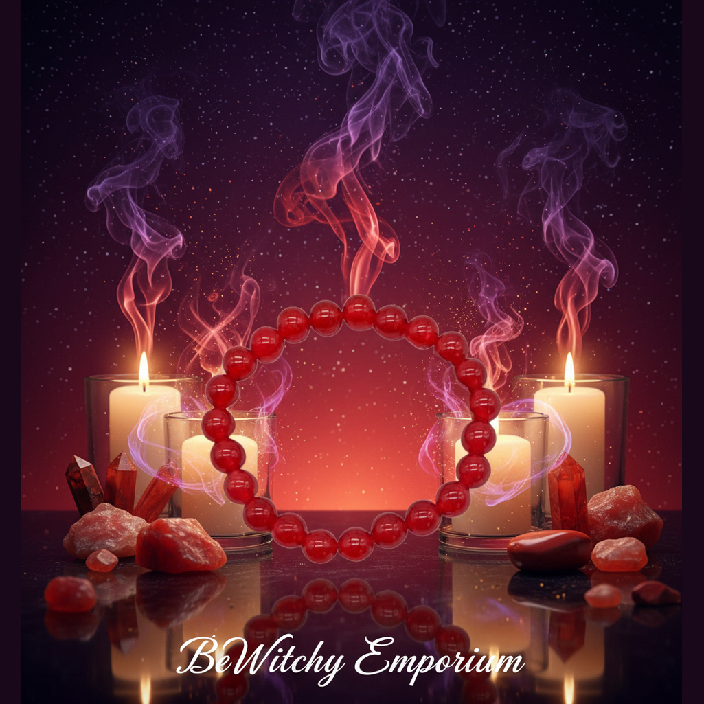 Red Bead Bracelet - Mystical Altar Style